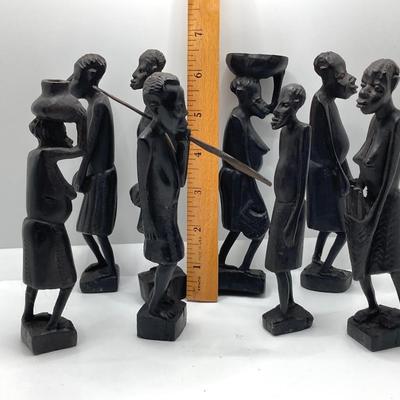 LOT 175: African Themed Collection - Carved Wooden Decor, Book and More