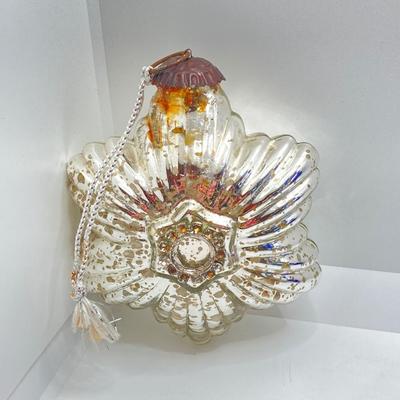 LOT 177: Vintage Blue Themed Art Glass Ornaments and More