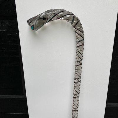 LOT 183: Glass Vintage Handcrafted Cane