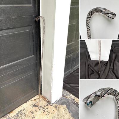LOT 183: Glass Vintage Handcrafted Cane