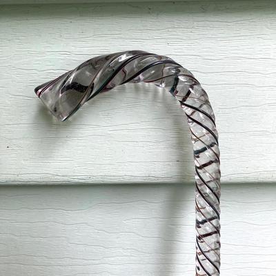 LOT 183: Glass Vintage Handcrafted Cane