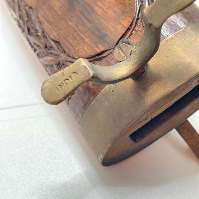 LOT 187: Knife and Fork Carving Set (India), Baoding Health Balls and Decorative Plate