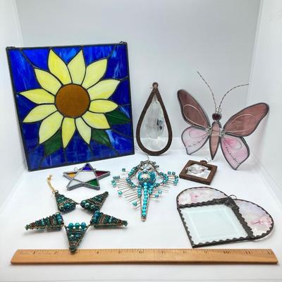 LOT 189: Collection of Stained Glass and Ornaments