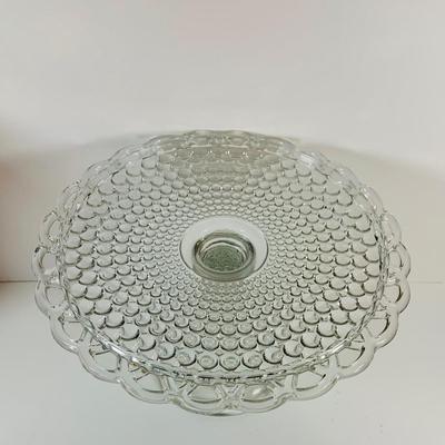 LOT 195: Bleikristal Crystal Vase, Crystal Bell with Cut Glass Heart and a Crystal Cake Dish