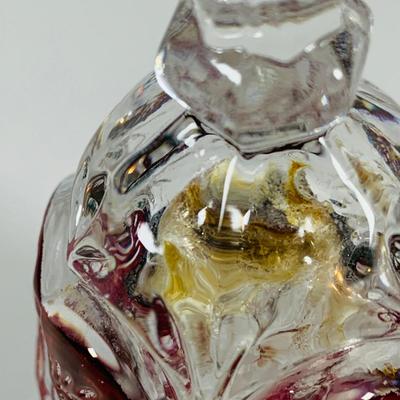 LOT 195: Bleikristal Crystal Vase, Crystal Bell with Cut Glass Heart and a Crystal Cake Dish