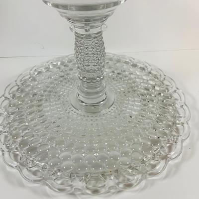 LOT 195: Bleikristal Crystal Vase, Crystal Bell with Cut Glass Heart and a Crystal Cake Dish