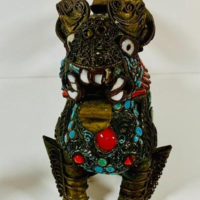 LOT 197: Asia Inspired Collection Including Peking Opera Facial Make-up Plaque, Wooden Figures, Miniture Doll. Buddha's, Dragons and...