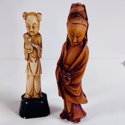 LOT 197: Asia Inspired Collection Including Peking Opera Facial Make-up Plaque, Wooden Figures, Miniture Doll. Buddha's, Dragons and...
