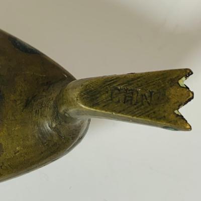 LOT 198: Vintage Brass Bells, Bowl and Frog