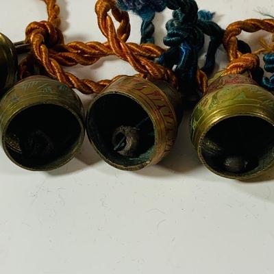 LOT 198: Vintage Brass Bells, Bowl and Frog