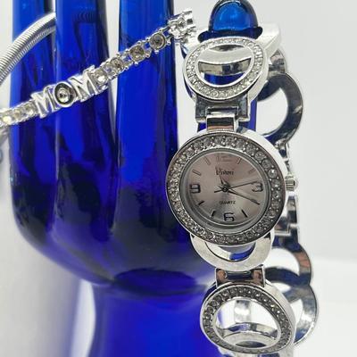 LOT 208J: Silvertone, Rhinestone and Crystal Costume Jewelry Collection