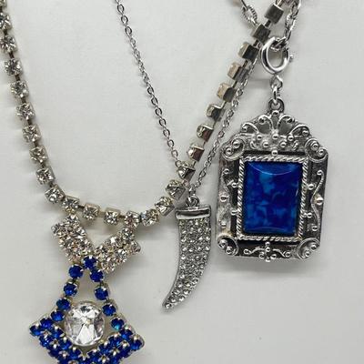 LOT 208J: Silvertone, Rhinestone and Crystal Costume Jewelry Collection