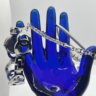 LOT 208J: Silvertone, Rhinestone and Crystal Costume Jewelry Collection