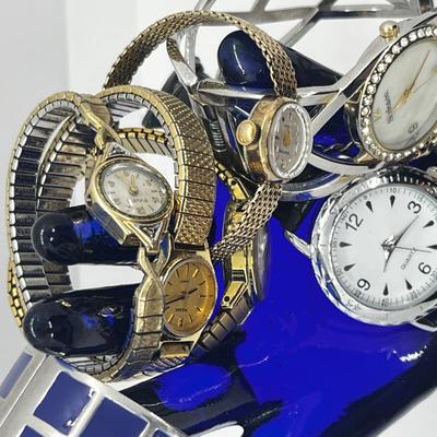 LOT 209J: 10K Gold Filled Ladies Bulova Watch, Vintage 17 Jewel Watch, Goldtone Pocket Watch Chain and More!