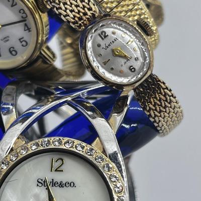 LOT 209J: 10K Gold Filled Ladies Bulova Watch, Vintage 17 Jewel Watch, Goldtone Pocket Watch Chain and More!