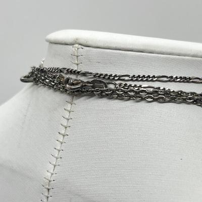 LOT 211J: Silvertone Coin Pendant Necklaces