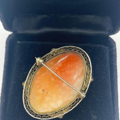 LOT 215J: Magnificent Antique/Vintage Sterling Cameo Brooch