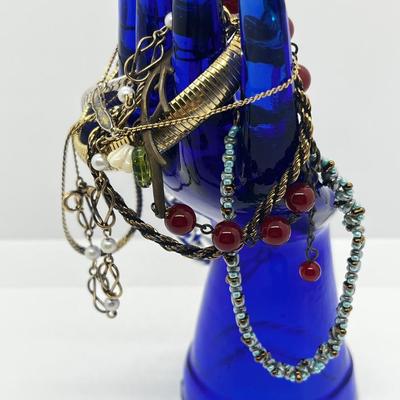 LOT 217J: 12K Gold Filled and Pearl Bracelet, Twig Bar and Bead Bracelet and More!