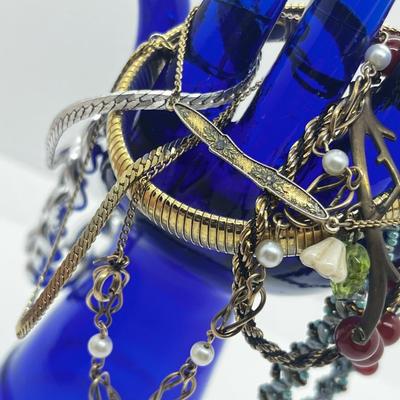 LOT 217J: 12K Gold Filled and Pearl Bracelet, Twig Bar and Bead Bracelet and More!