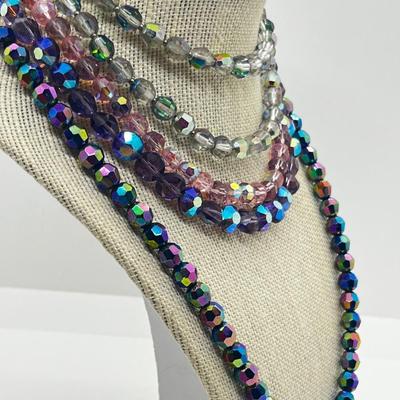 LOT 218J: Crystal and Glass Beaded Necklaces - Monet and More!