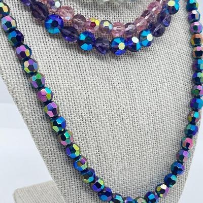 LOT 218J: Crystal and Glass Beaded Necklaces - Monet and More!