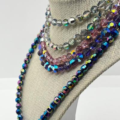 LOT 218J: Crystal and Glass Beaded Necklaces - Monet and More!