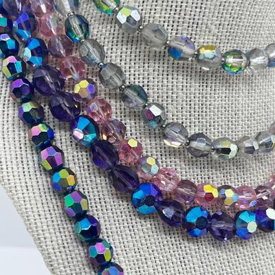 LOT 218J: Crystal and Glass Beaded Necklaces - Monet and More!