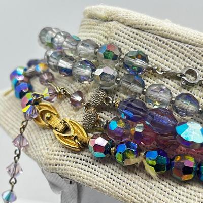LOT 218J: Crystal and Glass Beaded Necklaces - Monet and More!