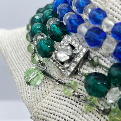LOT 230J: Vibrant Crystal and Glass Beaded Necklaces