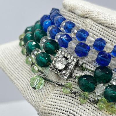 LOT 230J: Vibrant Crystal and Glass Beaded Necklaces