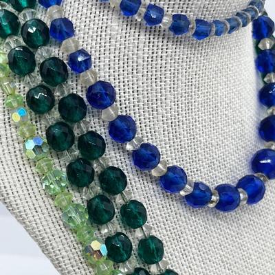 LOT 230J: Vibrant Crystal and Glass Beaded Necklaces