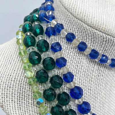 LOT 230J: Vibrant Crystal and Glass Beaded Necklaces