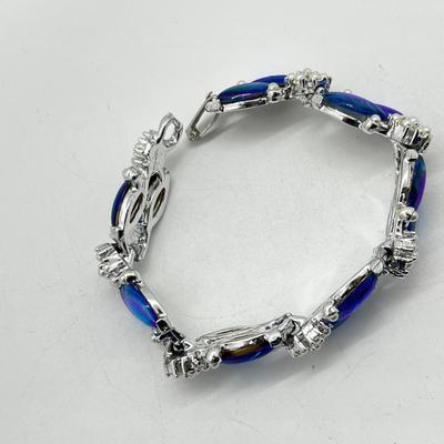 LOT 232J: Assorted Blue and Silvertone Costume Jewelry