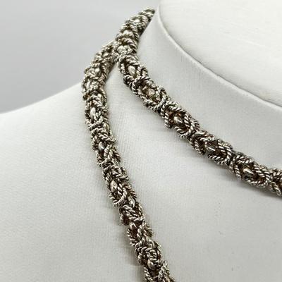 LOT 236J: Sterling Coin Pendant and Chain - 88.4 GTW