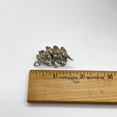 LOT 238J: Vintage 16" Rhinestone Necklace and Weiss Clip On Earrings