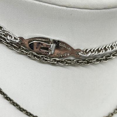 LOT 239: Silvertone and Black Necklace Collection with Showstopper Giant Red Glass Heart Shaped Pendant