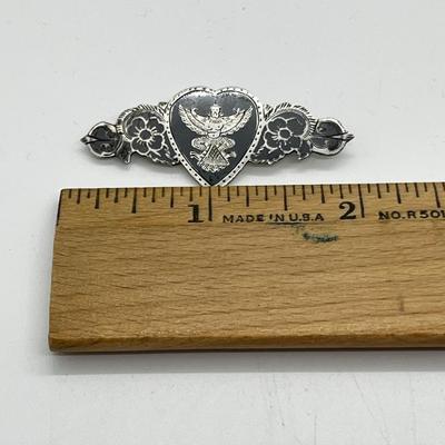 LOT 244J: Sian Sterling 7" Bracelet and Kwang An Sterling Brooch/Pin - 18 GTW