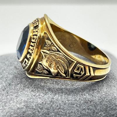 LOT 254J: 10K Yellow Gold 1965 Class Ring - Size 9.5 - 8.2 GTW