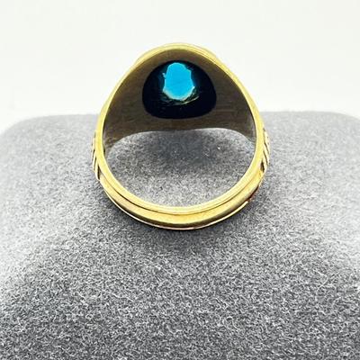 LOT 254J: 10K Yellow Gold 1965 Class Ring - Size 9.5 - 8.2 GTW