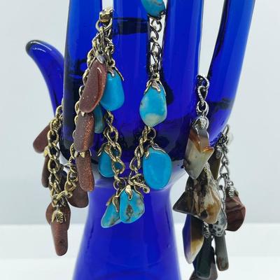 LOT 263J: Unique Vintage Assorted Stone Bracelets