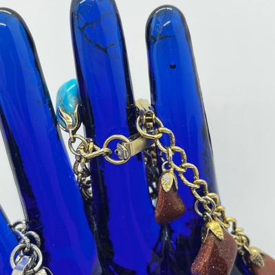 LOT 263J: Unique Vintage Assorted Stone Bracelets
