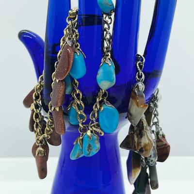 LOT 263J: Unique Vintage Assorted Stone Bracelets