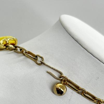 LOT 270J: Gorgeous Vintage CORO Lucite Confetti Bead Necklace and Bracelet - Circa 1940's - 1960's -Like New!