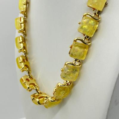 LOT 270J: Gorgeous Vintage CORO Lucite Confetti Bead Necklace and Bracelet - Circa 1940's - 1960's -Like New!