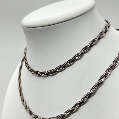 LOT 273J: Braided Sterling Chain - 12.8 Grams