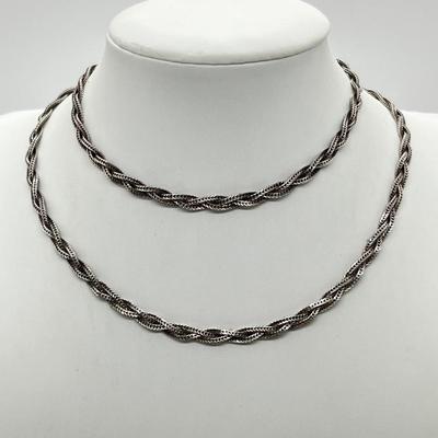 LOT 273J: Braided Sterling Chain - 12.8 Grams