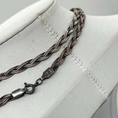 LOT 273J: Braided Sterling Chain - 12.8 Grams