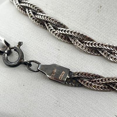 LOT 273J: Braided Sterling Chain - 12.8 Grams
