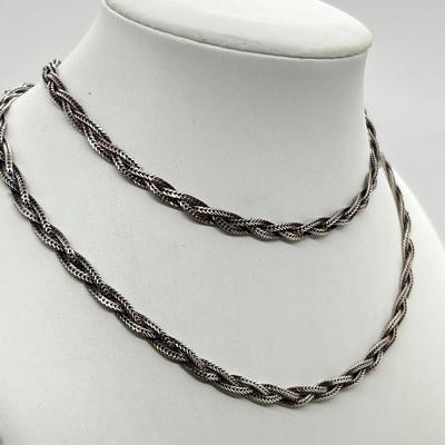 LOT 273J: Braided Sterling Chain - 12.8 Grams