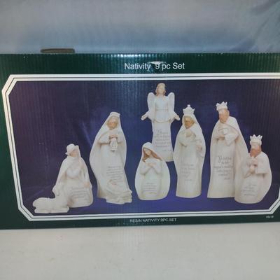 Nine Piece Nativity Set with Box